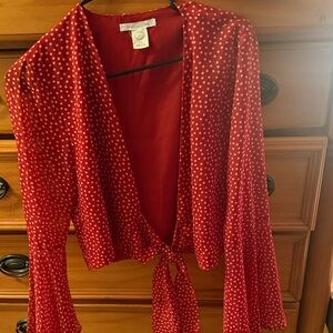Urban Outfitters Red Star Blouse